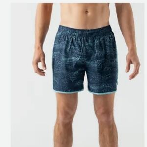 Rabbit Mens Shorts Go For It 5"  Mens Large Blue Athletic Running